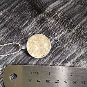 Abalone chip, resin pendant